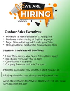 Outdoor Sales Executive