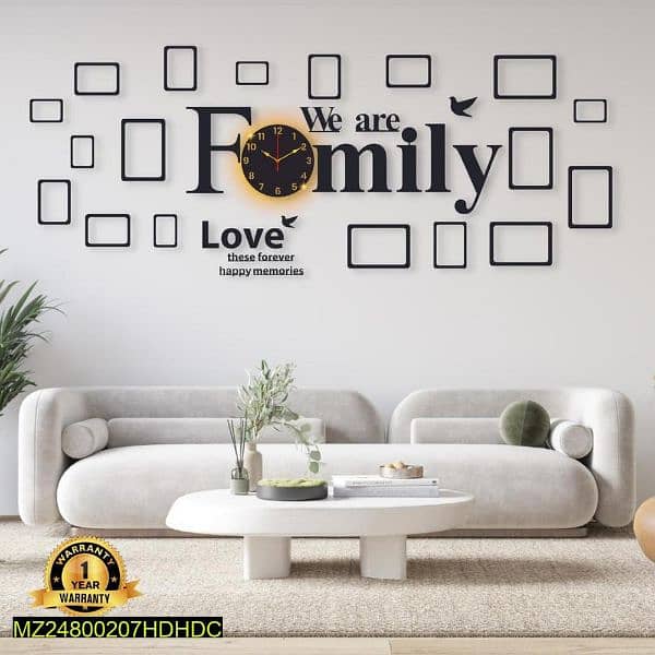 Family love decoration wall clock 0