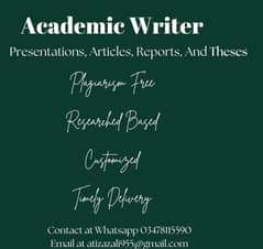 Thesis, Report and Article Writer