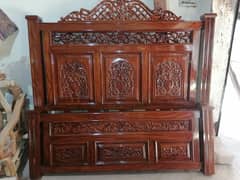 "Handcrafted Solid Wood Bed Frame" 0