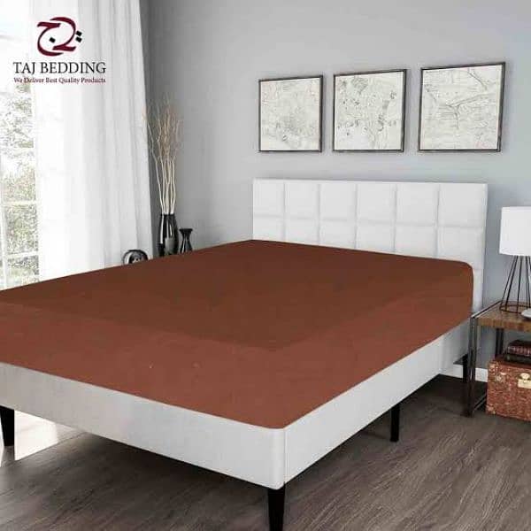 Fitted bed Sheet mattress protector waterproof Fabric single 2