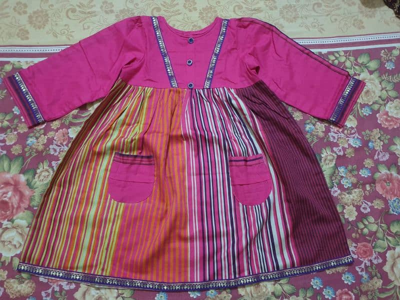 2Pcs Stitch Suit Frock and trouser 0