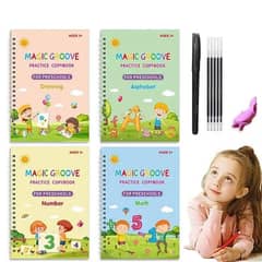 Pack Of 4 Pcs Magic Book With 10 Refills