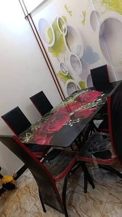 Dinning table with 6 chairs  26 thousand demand