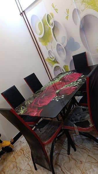 Dinning table with 6 chairs  26 thousand demand 0