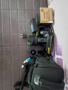 Nikon d5300 With 2 lens , bag and 2 Crads