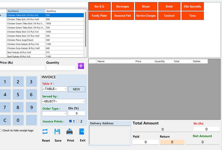 Net POS Software - Restaurant Cash & Carry POS Software 14