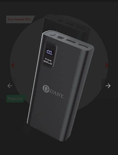 Dany TITAN T-100 Black 20000 Mah Power Bank 0