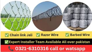 Razor wire Barbed wire Security wire jali Chainlink Fence