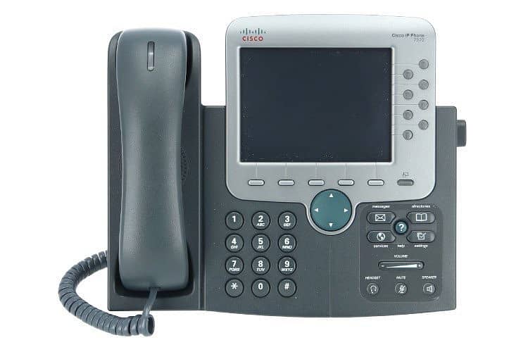 CISCO IP PHONE 7970 PoE SCCP CDP VOIP Phone 0