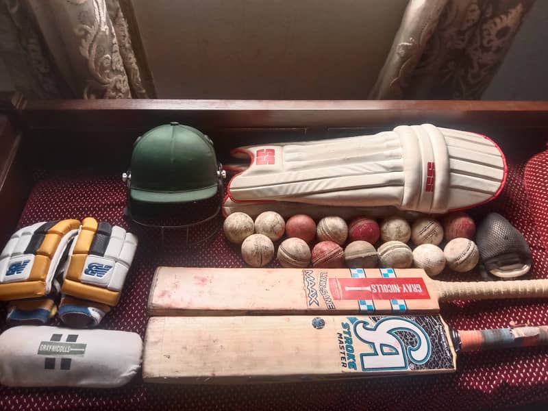 Hard ball kit with English willow bat 6