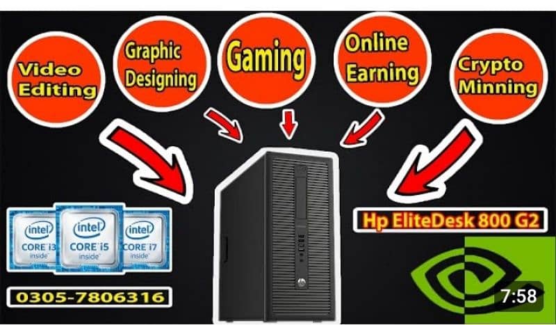 HP ELITE 705G2 LOW BUGET GAMING PC{03327944046} 8