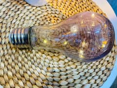 Cracked style bulb with Fairy lights 0