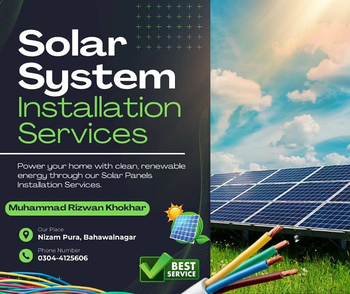 Solor System Installation Service Available In Bahawalnagar 1