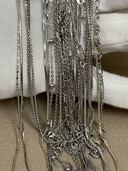 Pure Silver light weight chains (chandi) and rings 4