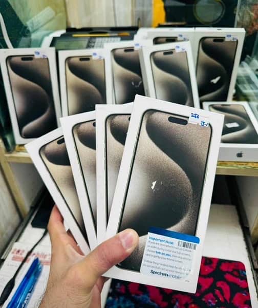 I phone 15 pro max 15pro 256/128 gb box pack 7+15all modal available 1