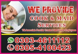 COOK  MAID PROVIDER  BABY CARE TAKER NANNY GOVERNESS