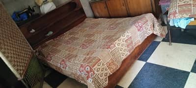 Double bed with matress and side tables 0