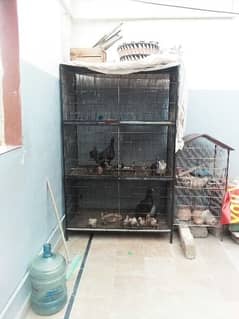 3 floor cage lambai 6 feet chorai 4 feet side chorai 2 fet ha with try