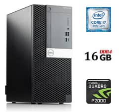 Gaming PC Dell OptiPlex 5060 Tower Intel Core i7-8700 Nvidia P2000