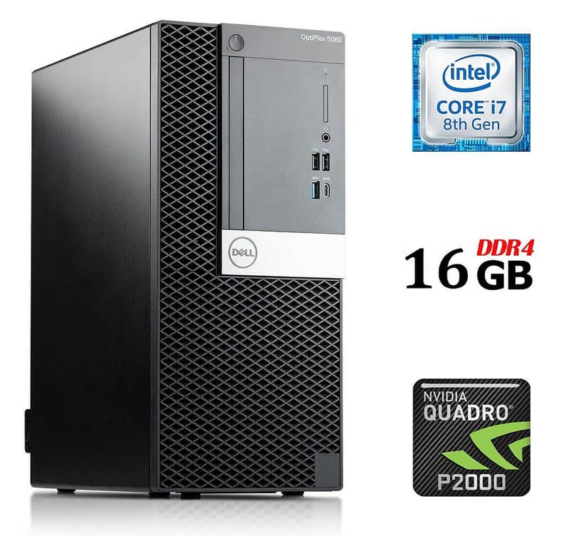 Gaming PC Dell OptiPlex 5060 Tower Intel Core i7-8700 Nvidia P2000 0