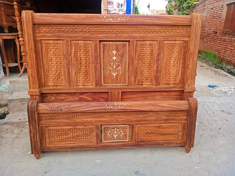 #Wooden kind bed #Chinioti furniture market #Chinioti bed #wholesale 5