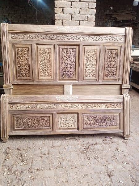 #Wooden kind bed #Chinioti furniture market #Chinioti bed #wholesale 17