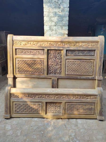 #Wooden kind bed #Chinioti furniture market #Chinioti bed #wholesale 19