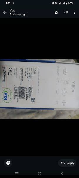 Vivo y 51 s.  8 128 ma 9