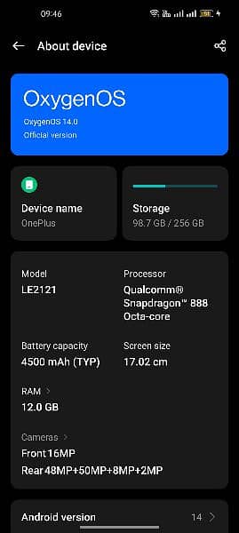 OnePlus 9 pro 12/256 8