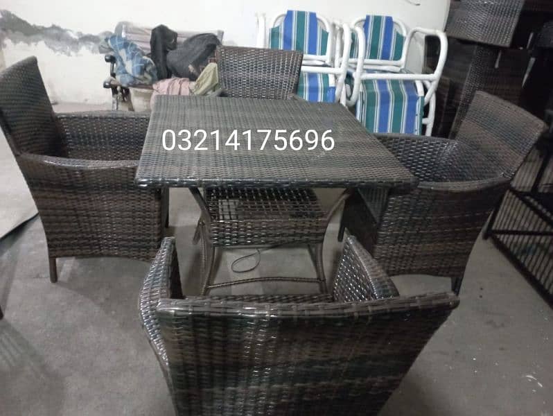 OUTDOOR GARDEN RATTAN UPVC FURNITURE SOFA SET CHAIRS TABLE UMBRELLA 19