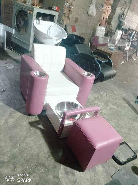 Saloon chairs | Beauty parlor chairs | shampoo unit | pedicure | 7