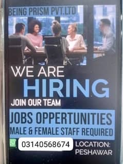 jobs|staff required|Male and Female,jobs