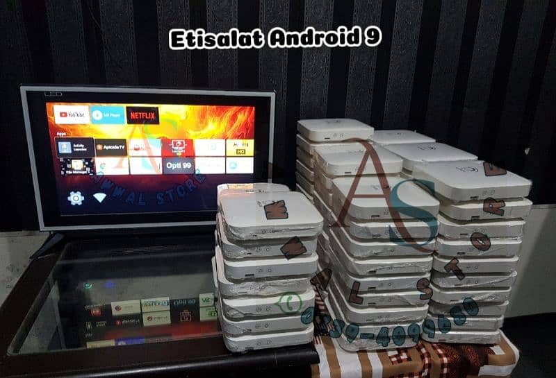 Android Box Etisalat Android 7 & 9 Smart Tv Box Live Tv Channels 12