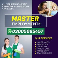 Maids / Cook / Driver / Patient care / Babysitter All domestic staff