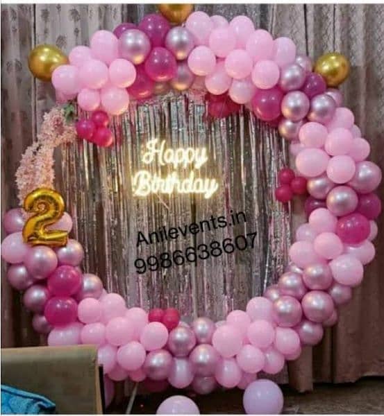 birthday decore/baloon decore/aqeeqa decor/jumping/magic show 2