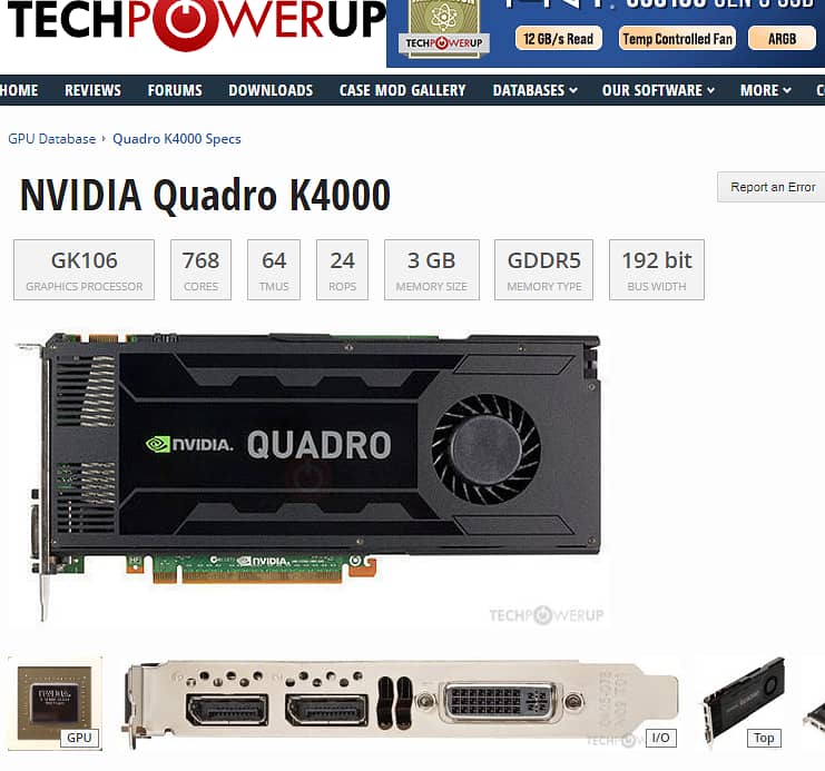 Nvidia K4000 3