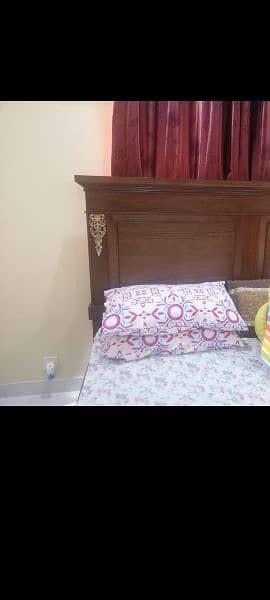 king size bed with foam mattress and with side table 0