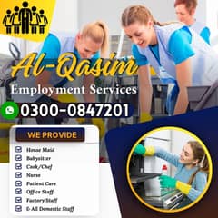 Maids / House Maids / Couple / Patient Care / Nanny / Baby Sitter Cook