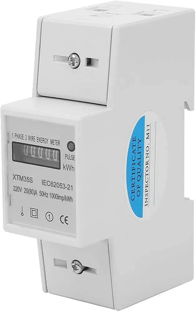 KWh Meter, XTM35S 220V Digital 1-phase 2 Wire 2P DIN-Rail Electric 4