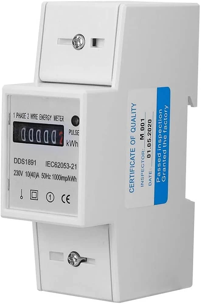 KWh Meter, XTM35S 220V Digital 1-phase 2 Wire 2P DIN-Rail Electric 6