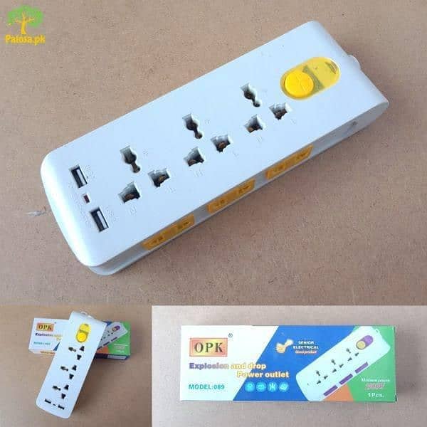 2 USB Ports And 9 Sockets Power Electric Multipurpose Extension Board 0