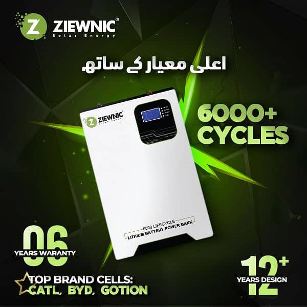 Ziewnic Li wall lithium ion battery 24v/100ah 1