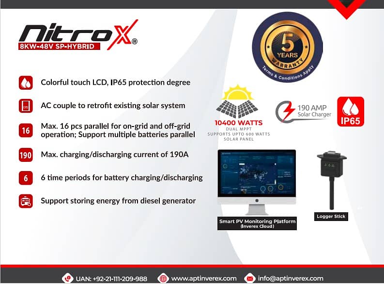 Nitrox 8KW-48V SP-HYBRID, Solar inverter 0