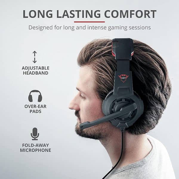 Trust GXT310 Radius Gaming Headset gaming headphones microphone black 5