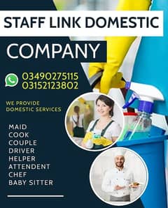 We Provide Maid , Driver, Helper , Patient Care , Babysitter , Nurse