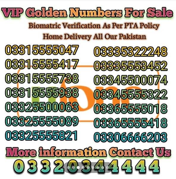 Ufone VIP Golden Numbers For Sale 2