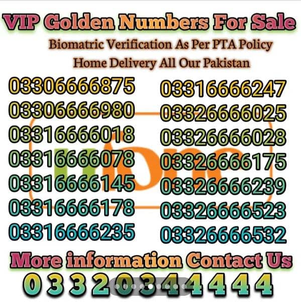 Ufone VIP Golden Numbers For Sale 4