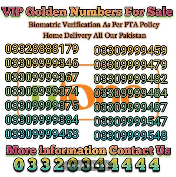 Ufone VIP Golden Numbers For Sale 6