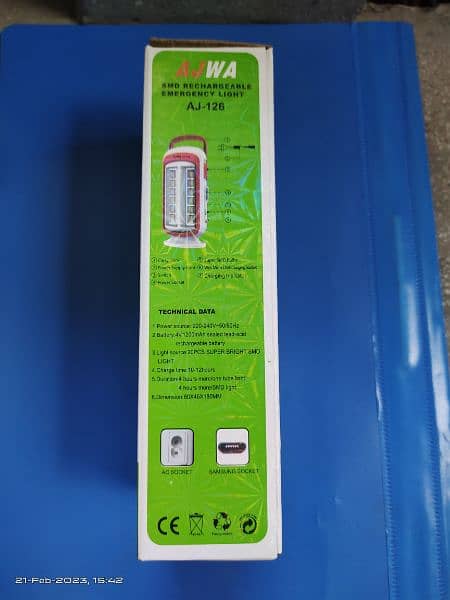 AJWA SMD RECHARGEABLE EMERGENCY LIGHT AJ-126 4